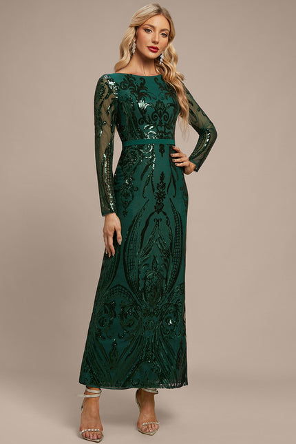 Robe Chic Pailletée Émeraude - gallery 1