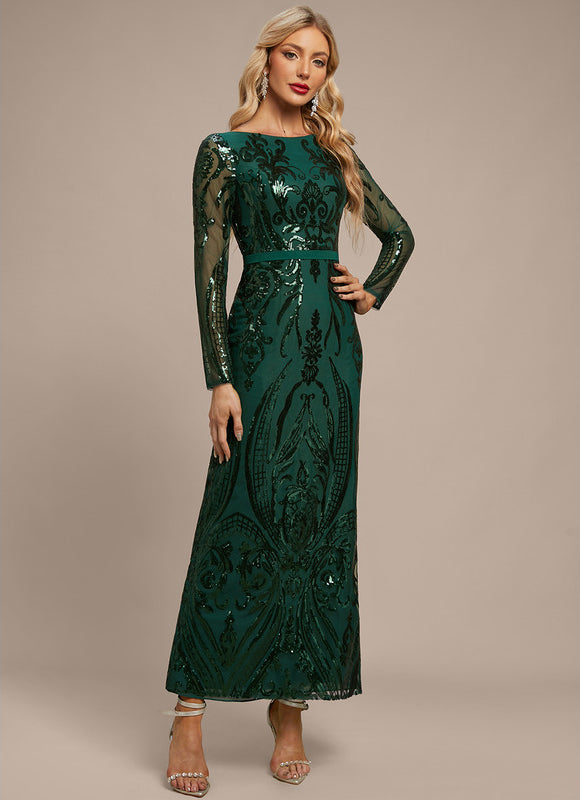 Robe Chic Pailletée Émeraude - gallery 1
