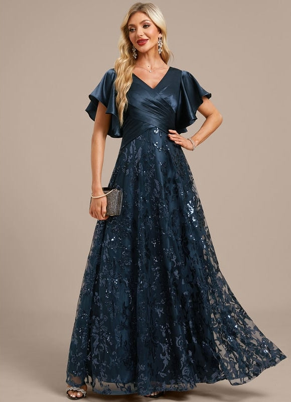 Robe Chic Satin Nuit Étoilée