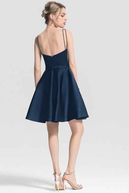 Robe Bleu Marine Chic Courte - gallery 4