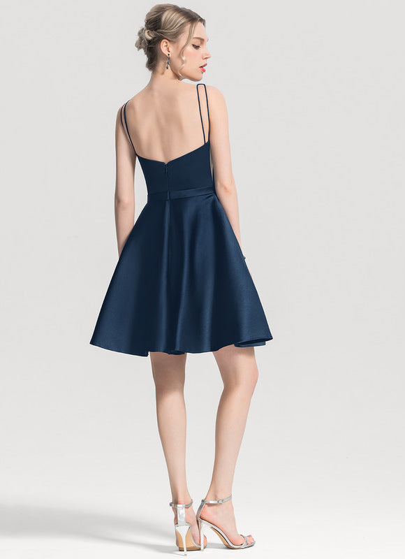 Robe Bleu Marine Chic Courte - gallery 4