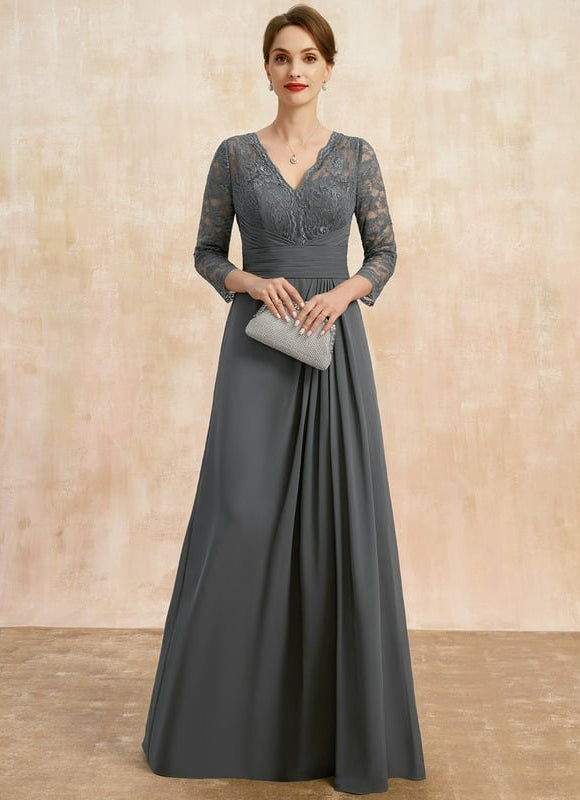 Robe Chic Gris Élégant - gallery 1