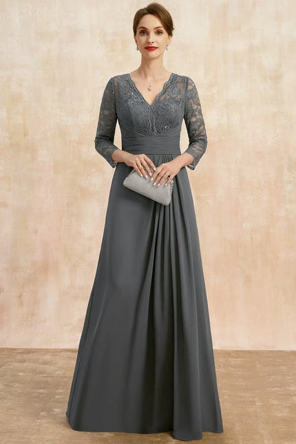 Robe Chic Gris Élégant - gallery 1