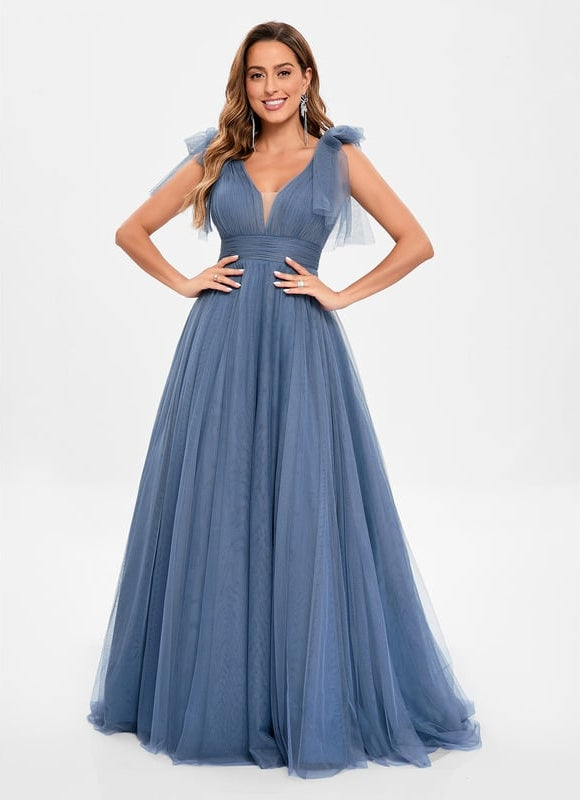 Robe Chic Tulle Bleu - gallery 1