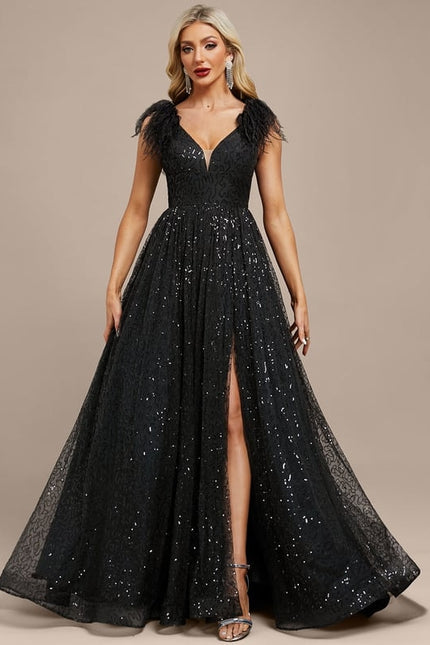 Robe Chic Traîne Pailletée