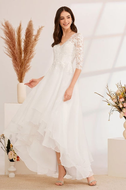 Robe Chic Asymétrique Éthérée - gallery 1
