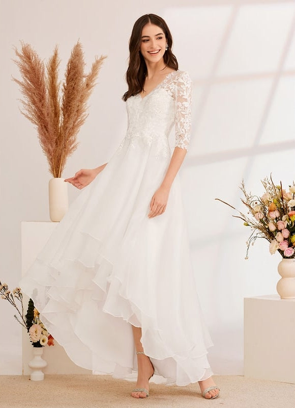 Robe Chic Asymétrique Éthérée - gallery 1