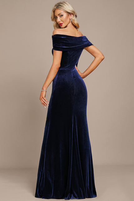 Robe Chic Velours Marine - gallery 5