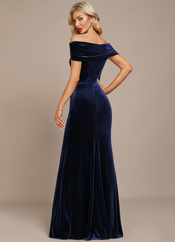 Robe Chic Velours Marine - gallery 5