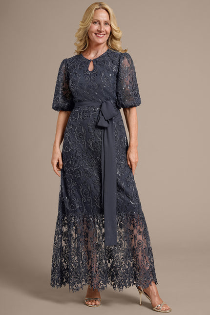 Robe Chic Dentelle Marine