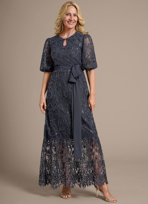 Robe Chic Dentelle Marine
