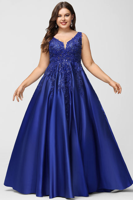 Robe Chic Éclat Satin Bleu - gallery 4