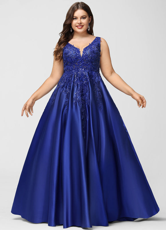 Robe Chic Éclat Satin Bleu - gallery 4