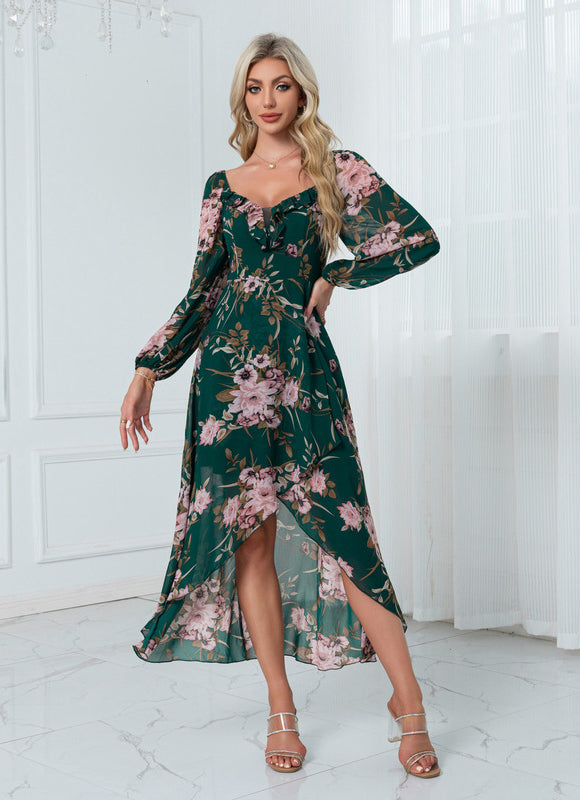 Robe Chic Florale Asymétrique - gallery 6
