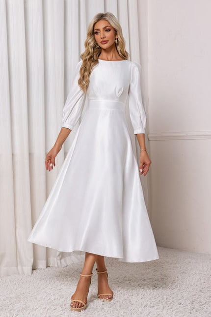 Robe Chic Blanche Pour Mariage - gallery 5