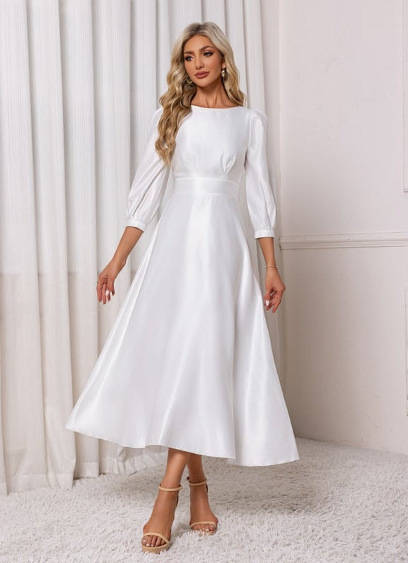 Robe Chic Blanche Pour Mariage - gallery 5
