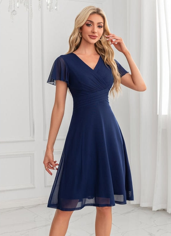 Robe Chic Évasée Marine - gallery 2