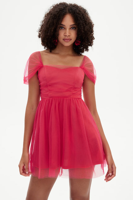Robe Chic Tulle Fuchsia - gallery 2