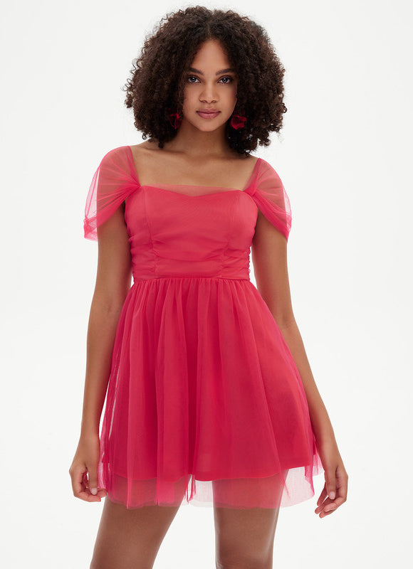 Robe Chic Tulle Fuchsia - gallery 2