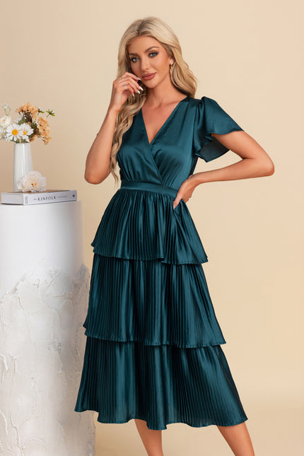 Robe Chic Plissée Satinée - gallery 4