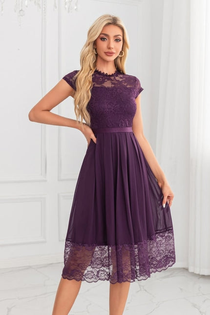 Robe Chic Violette Élégante - gallery 3
