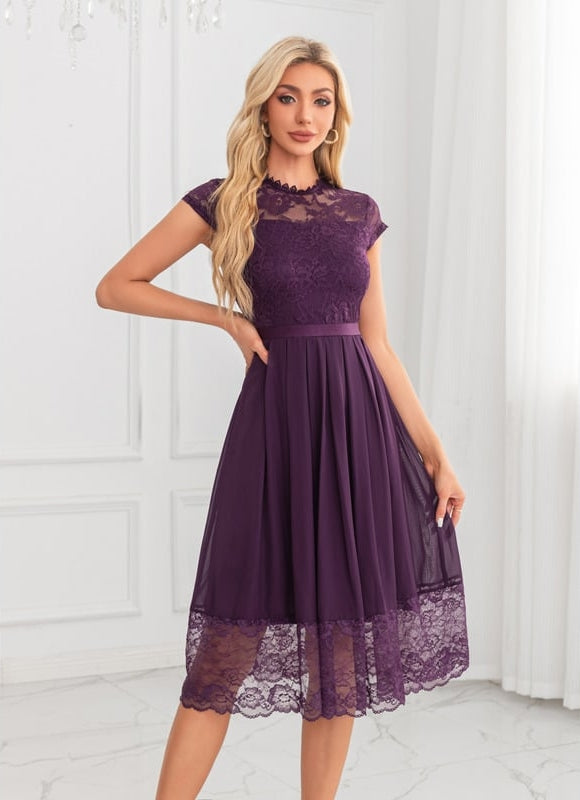 Robe Chic Violette Élégante - gallery 3