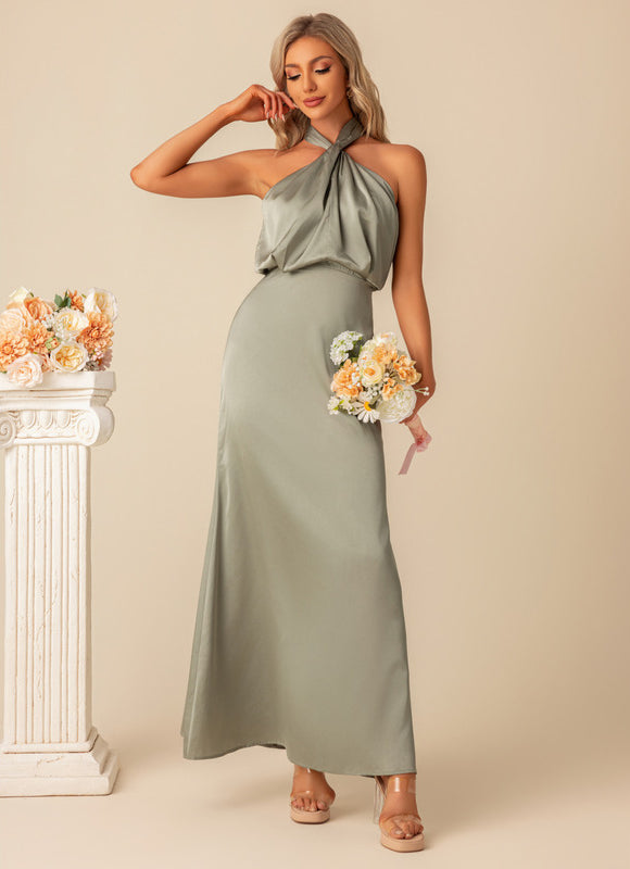 Robe Chic Satinée Sage