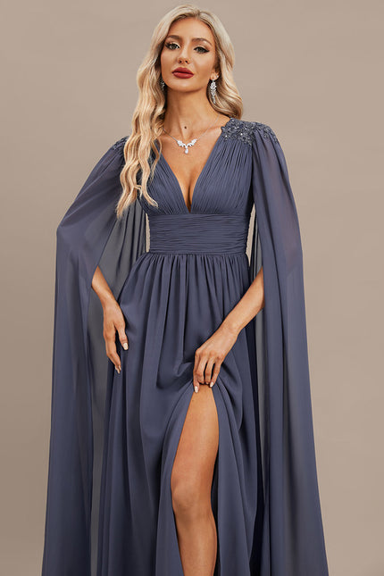 Robe Chic Longue Drapée - gallery 1