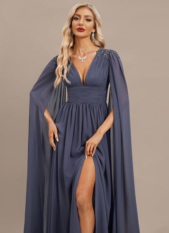 Robe Chic Longue Drapée - gallery 1
