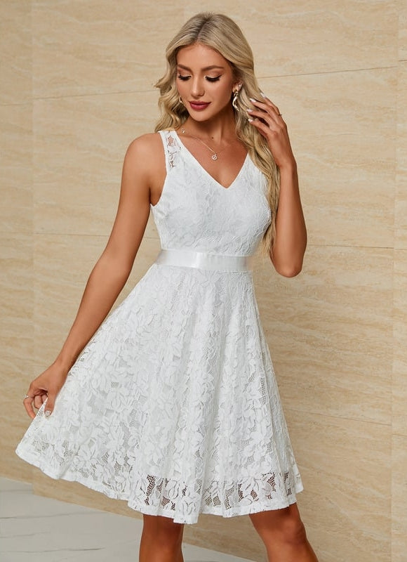 Robe Chic Mi-Longue Ajourée - gallery 4