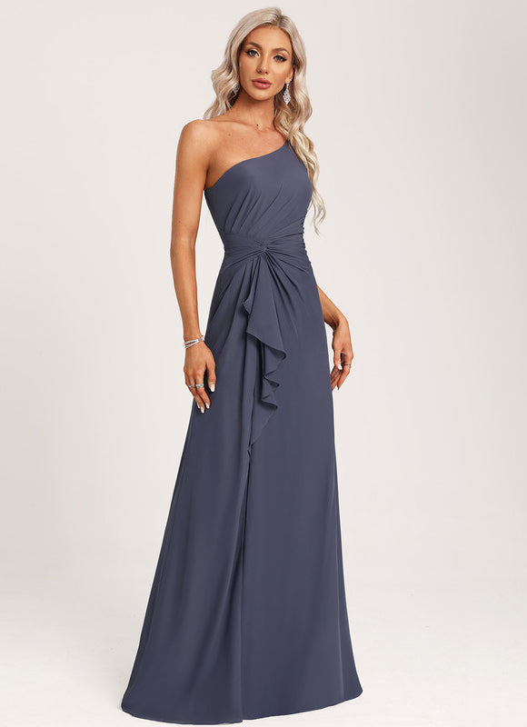 Robe Chic Asymétrique Beige - gallery 3