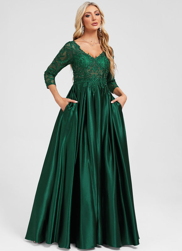 Robe Chic Éclat Soyeux Émeraude - gallery 3