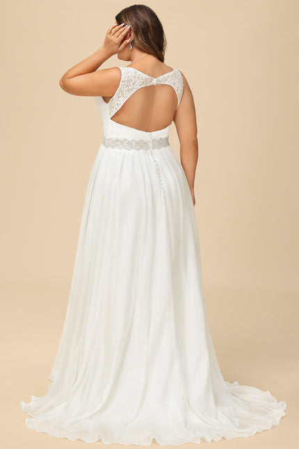 Robe Chic Chiffon Traîne - gallery 7