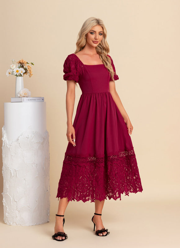 Robe Chic Bordeaux Romantique - gallery 3