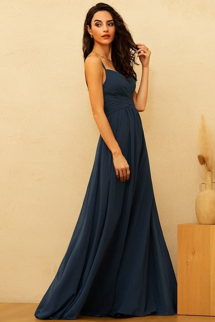Robe Chic Longue Verte Fluide - gallery 3