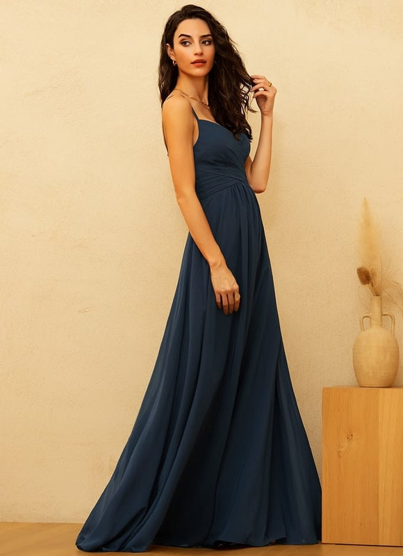 Robe Chic Longue Verte Fluide - gallery 3