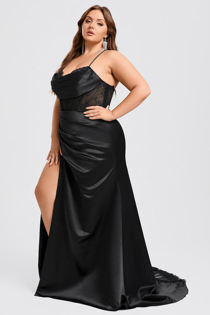 Robe Chic Noir Satiné Chic - gallery 6