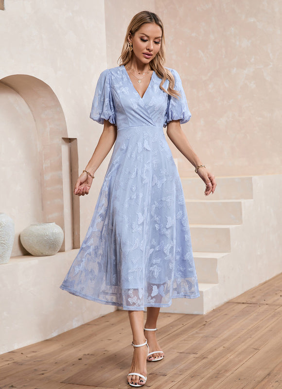 Robe Chic Mi-Longue Ajourée - gallery 3