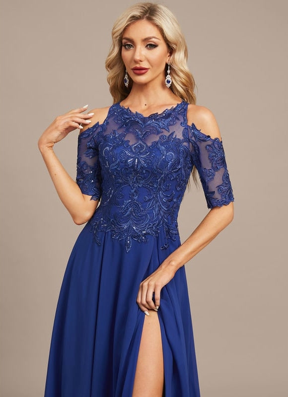 Robe Chic Bleue Éblouissante - gallery 7