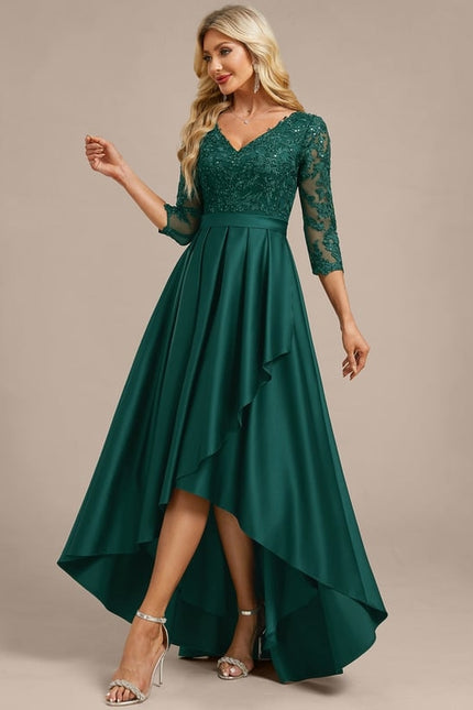 Robe Chic Satinée Asymétrique - gallery 3