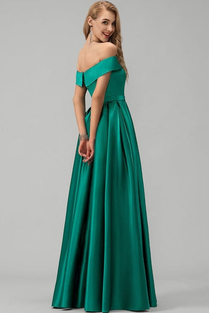 Robe Chic Satin Épaule Dévoilée - gallery 4