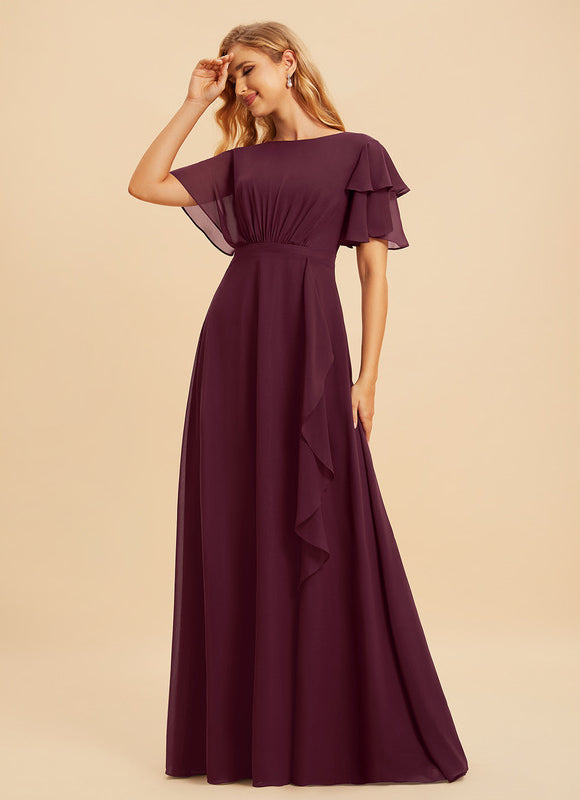 Robe Chic Mousseline Drapée - gallery 1