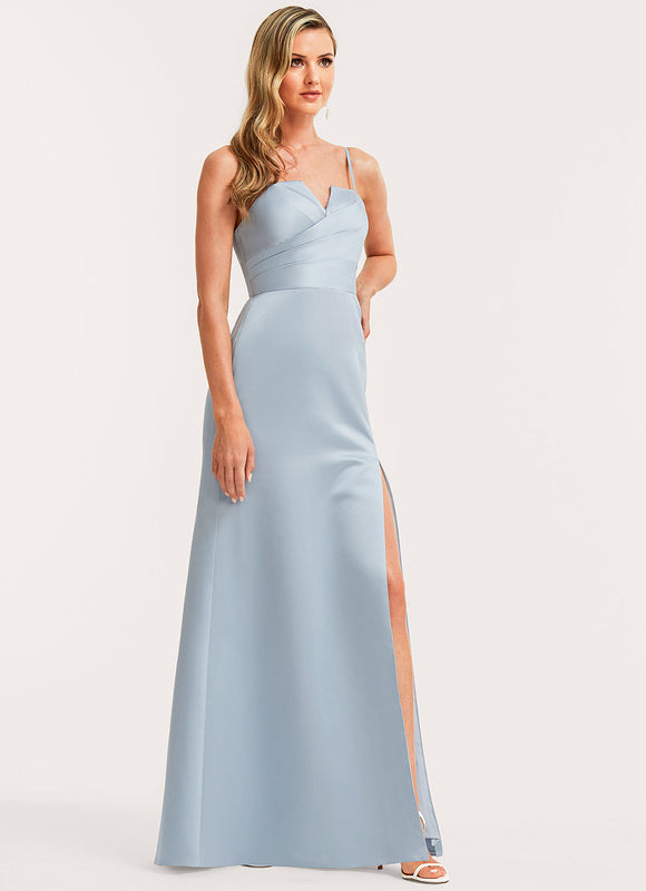 Robe Chic Satinée Rose Pâle - gallery 4
