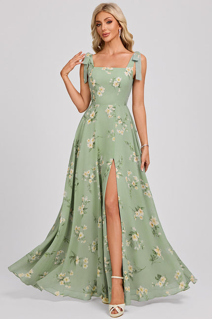 Robe Chic Longue Verte Élégante