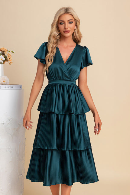 Robe Chic Plissée Satinée - gallery 3