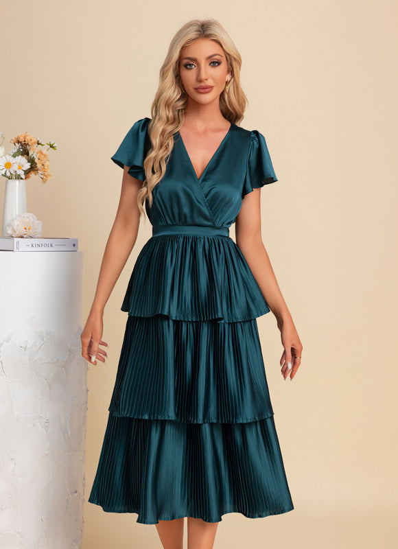 Robe Chic Plissée Satinée - gallery 3