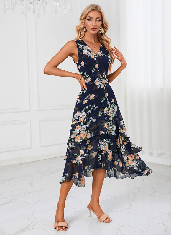 Robe Chic À Volants Florale - gallery 2