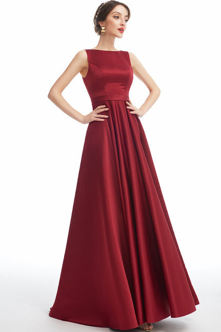 Robe Chic Rouge Satiné - gallery 3