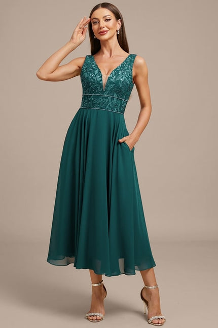 Robe Chic Émeraude Fluide - gallery 4