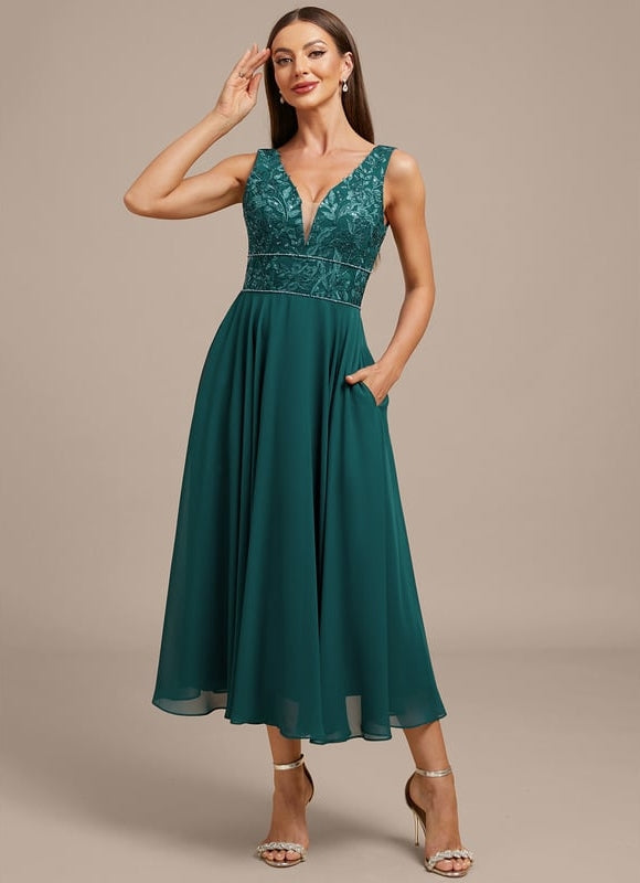Robe Chic Émeraude Fluide - gallery 4
